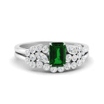 Load image into Gallery viewer, emerald-cut-emerald-cluster-wedding-set-in-white-gold-FDENS3110EMGEMGR-NL-WG.jpg