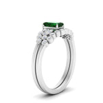 Load image into Gallery viewer, emerald-cut-emerald-cluster-wedding-set-in-white-gold-FDENS3110EMGEMGR-NL-WG.jpg
