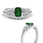 Load image into Gallery viewer, emerald-cut-emerald-cluster-wedding-set-in-white-gold-FDENS3110EMGEMGR-NL-WG.jpg
