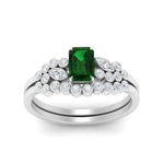 Load image into Gallery viewer, emerald-cut-emerald-cluster-wedding-set-in-white-gold-FDENS3110EMGEMGR-NL-WG.jpg