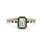 Load image into Gallery viewer, emerald-cut-emerald-halo-petite-engagement-ring-in-rose-gold-FD8523EMRGEMGRANGLE3-NL-RG