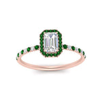 Load image into Gallery viewer, emerald-cut-emerald-halo-petite-engagement-ring-in-rose-gold-FD8523EMRGEMGRANGLE3-NL-RG