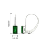 Load image into Gallery viewer, emerald-cut-emerald-leverback-3-ct.-solitaire-earrings-in-white-gold-FDEAR-9225EMGEMGR-3.00 CT-NL-WG