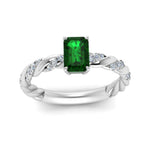 Load image into Gallery viewer, emerald-cut-emerald-twisted-engagement-ring-in-white-gold-FD9127EMRGEM-NL-WG-GS.jpg