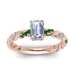 Load image into Gallery viewer, emerald-cut-emerald-twisted-vine-engagement-ring-in-rose-gold-FD9127EMRGEMGRANGLE5-NL-RG