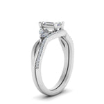 Load image into Gallery viewer, emerald-cut-engagement-ring-with-diamond-band-in-white-gold-FD8300EMB3-NL-WG.jpg