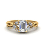 Load image into Gallery viewer, emerald-cut-engagement-ring-with-diamond-band-in-yellow-gold-FD8300EMB3-NL-YG.jpg