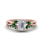 Load image into Gallery viewer, emerald-cut-engagement-ring-with-emerald-band-in-rose-gold-FD8300EMB3GEMGR-NL-RG.jpg