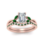 Load image into Gallery viewer, emerald-cut-engagement-ring-with-emerald-band-in-rose-gold-FD8300EMB3GEMGR-NL-RG.jpg
