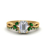 Load image into Gallery viewer, emerald-cut-engagement-ring-with-emerald-band-in-yellow-gold-FD8300EMB3GEMGR-NL-YG.jpg