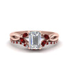 Load image into Gallery viewer, emerald-cut-engagement-ring-with-ruby-band-in-rose-gold-FD8300EMB3GRUDR-NL-RG.jpg