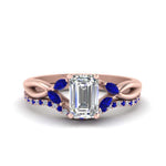 Load image into Gallery viewer, emerald-cut-engagement-ring-with-sapphire-band-in-rose-gold-FD8300EMB3GSABL-NL-RG.jpg