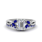 Load image into Gallery viewer, emerald-cut-engagement-ring-with-sapphire-band-in-white-gold-FD8300EMB3GSABL-NL-WG.jpg