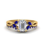 Load image into Gallery viewer, emerald-cut-engagement-ring-with-sapphire-band-in-yellow-gold-FD8300EMB3GSABL-NL-YG.jpg