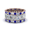 Load image into Gallery viewer, emerald-cut-eternity-band-with-matching-baguette-and-round-with-blue-sapphire-in-14K-rose-gold-FD8331BGSABL-NL-RG_91cce3fb-49d6-4c56-b0f8-995d87617ab2