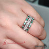 Load image into Gallery viewer, emerald-cut-eternity-band-with-matching-baguette-and-round-with-emerald-in-14K-white-gold-FD8331FANCYA6-NL-WG_304b34db-e864-4a6a-977e-275837f8fcfa