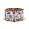 Load image into Gallery viewer, emerald-cut-eternity-band-with-matching-baguette-and-round-with-orange-sapphire-in-18K-rose-gold-FD8331BGSAOR-NL-RG_44eaf9c3-cce2-4a66-93dc-013c0dfa03f7