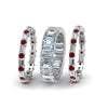 Load image into Gallery viewer, emerald-cut-eternity-band-with-matching-baguette-and-round-with-ruby-in-14K-white-gold-FD8331BGRUDRANGLE2-NL-WG