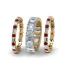 Load image into Gallery viewer, emerald-cut-eternity-band-with-matching-baguette-and-round-with-ruby-in-18K-yellow-gold-FD8331BGRUDRANGLE2-NL-YG