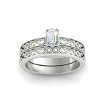 Load image into Gallery viewer, emerald-cut-filigree-single-stone-diamond-wedding-ring-set-in-white-gold-FDENS3289EMANGLE5-NL-WG.jpg?v=1763371057