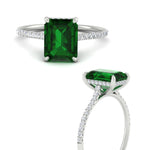 Load image into Gallery viewer, emerald-cut-green-emerald-under-halo-wedding-ring-with-diamond-in-white-gold-FD9788EMRGEMGR-NL-WG.jpg