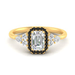 Load image into Gallery viewer, emerald-cut-halo-cluster-accent-black-diamond-engagement-ring-in-yellow-gold-FD10512EMRGBLACK-NL-YG.jpg?v=1770117234
