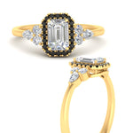 Load image into Gallery viewer, emerald-cut-halo-cluster-accent-black-diamond-engagement-ring-in-yellow-gold-FD10512EMRGBLACKANGLE3-NL-YG.jpg?v=1770117234