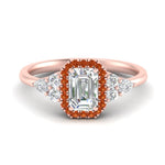 Load image into Gallery viewer, emerald-cut-halo-cluster-accent-orange-sapphire-engagement-ring-in-rose-gold-FD10512EMRGSAOR-NL-RG.jpg?v=1770117234