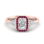 Load image into Gallery viewer, emerald-cut-halo-cluster-accent-pink-sapphire-engagement-ring-in-rose-gold-FD10512EMRGSADRPI-NL-RG.jpg?v=1770117234