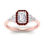 Load image into Gallery viewer, emerald-cut-halo-cluster-accent-ruby-engagement-ring-in-rose-gold-FD10512EMRGRUDRANGLE5-NL-RG.jpg?v=1770117233