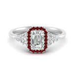 Load image into Gallery viewer, emerald-cut-halo-cluster-accent-ruby-engagement-ring-in-white-gold-FD10512EMRGRUDR-NL-WG.jpg?v=1770117234
