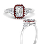 Load image into Gallery viewer, emerald-cut-halo-cluster-accent-ruby-engagement-ring-in-white-gold-FD10512EMRGRUDRANGLE3-NL-WG.jpg?v=1770117234