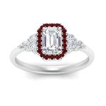 Load image into Gallery viewer, emerald-cut-halo-cluster-accent-ruby-engagement-ring-in-white-gold-FD10512EMRGRUDRANGLE5-NL-WG.jpg?v=1770117234