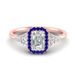 Load image into Gallery viewer, emerald-cut-halo-cluster-accent-sapphire-engagement-ring-in-rose-gold-FD10512EMRGSABL-NL-RG.jpg?v=1770117234