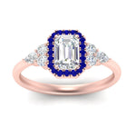 Load image into Gallery viewer, emerald-cut-halo-cluster-accent-sapphire-engagement-ring-in-rose-gold-FD10512EMRGSABLANGLE5-NL-RG.jpg?v=1770117234