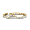 Load image into Gallery viewer, emerald-cut-horizontal-tennis-bracelet-in-yellow-gold-fdbrc10220emangle4-10-00ct-nl-yg