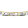 Load image into Gallery viewer, emerald-cut-horizontal-tennis-bracelet-in-yellow-gold-fdbrc10220emangle5-10-00ct-nl-yg