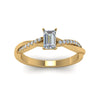 Load image into Gallery viewer, emerald-cut-infinity-twist-diamond-engagement-ring-in-yellow-gold-FD8253EMRHAND-NL-YG