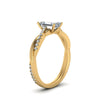 Load image into Gallery viewer, emerald-cut-infinity-twist-diamond-engagement-ring-in-yellow-gold-FD8253EMRHAND-NL-YG