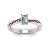 Load image into Gallery viewer, emerald-cut-infinity-twist-diamond-engagement-ring-with-pink-sapphire-in-14K-white-gold-FD8253EMRGSADRPI-NL-WG