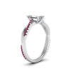 Load image into Gallery viewer, emerald-cut-infinity-twist-diamond-engagement-ring-with-pink-sapphire-in-14K-white-gold-FD8253EMRGSADRPI-NL-WG