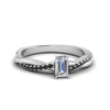 Load image into Gallery viewer, emerald-cut-infinity-twist-engagement-ring-with-black-diamond-in-14K-white-gold-FD8253EMRGBLACK-NL-WG