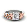 Load image into Gallery viewer, emerald-cut-orange-sapphire-channel-band-celtic-bridal-set-in-white-gold-fdens2255emgsaorsleep-nl-wg-ws2