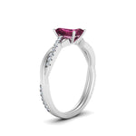 Load image into Gallery viewer, emerald-cut-pink-sapphire-simple-engagement-ring-in-white-gold-FD8253EMRGSADRPI-NL-WG-GS.jpg