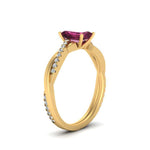 Load image into Gallery viewer, emerald-cut-pink-sapphire-simple-engagement-ring-in-yellow-gold-FD8253EMRGSADRPI-NL-YG-GS.jpg