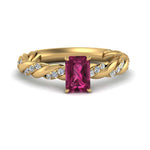Load image into Gallery viewer, emerald-cut-pink-sapphire-twisted-engagement-ring-in-yellow-gold-FD9127EMRGPS-NL-YG-GS.jpg