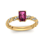 Load image into Gallery viewer, emerald-cut-pink-sapphire-twisted-engagement-ring-in-yellow-gold-FD9127EMRGPS-NL-YG-GS.jpg