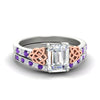 Load image into Gallery viewer, emerald-cut-purple-topaz-channel-band-celtic-bridal-set-in-white-gold-fdens2255emgvitosleep-nl-wg-ws2