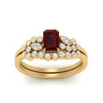 Load image into Gallery viewer, emerald-cut-ruby-cluster-wedding-set-in-yellow-gold-FDENS3110EMGRUDR-NL-YG.jpg