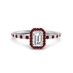 Load image into Gallery viewer, emerald-cut-ruby-halo-petite-engagement-ring-in-white-gold-FD8523EMRGRUDRANGLE3-NL-WG